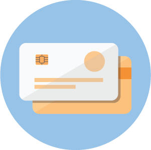 Illustration of credit cards