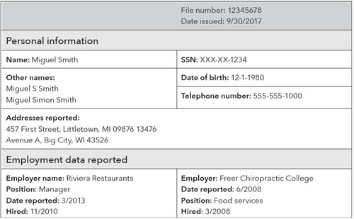 Form snapshot of "Personal Information"