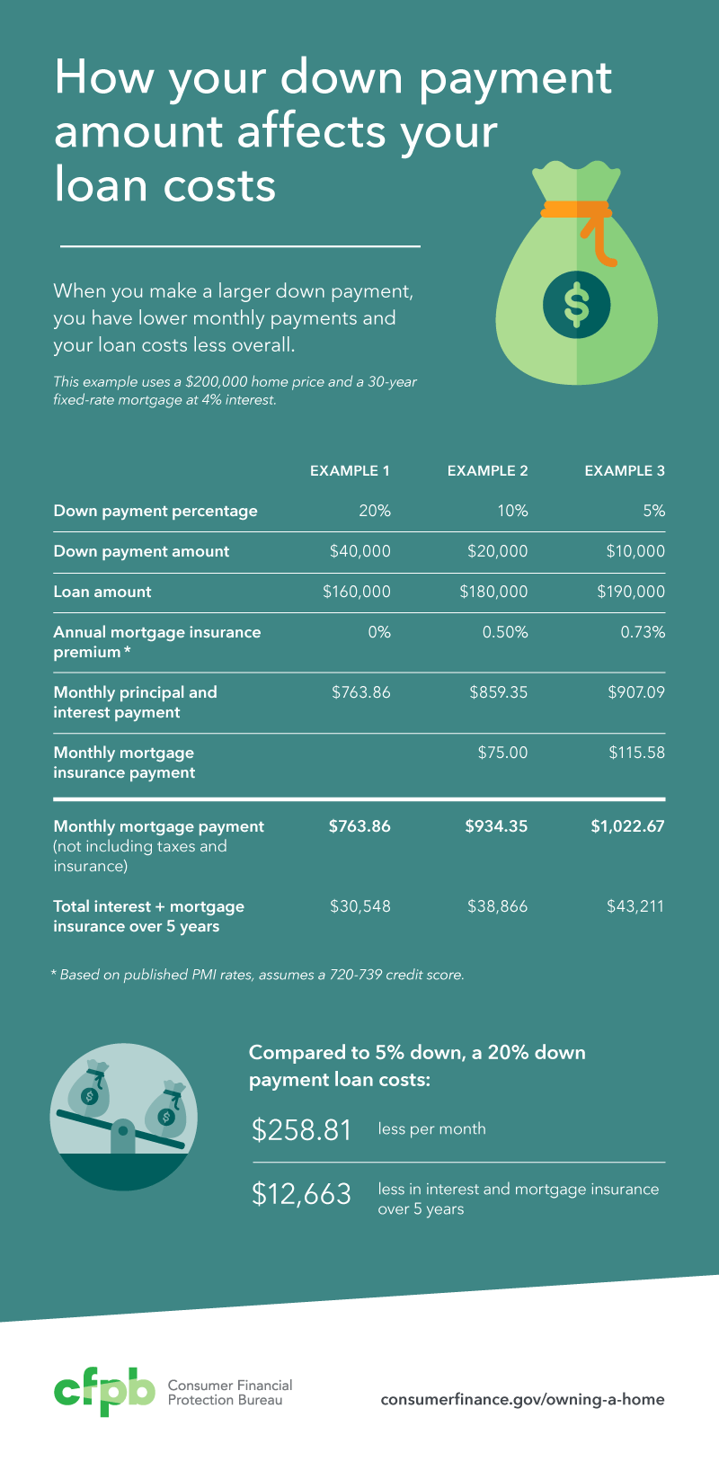 How to choose the down payment that's right for you infographic